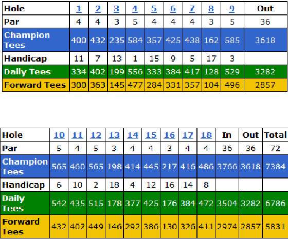 Twisted Dunes Score Card 