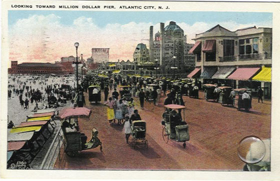 Rolling Chairs on Atlantic City Boardwalk 