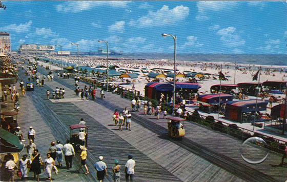 Panoramic View of the Atlantic City Boardwalk 