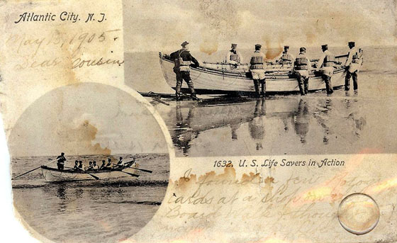  Atlantic City Beach Lifeboat 1905 