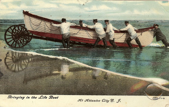  Atlantic City Beach Lifeboat 1908 