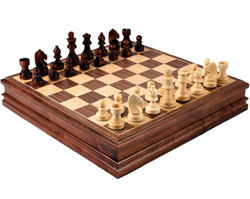 Cahterine Chess Inlaid Wood Board Game 