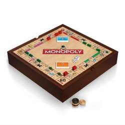Deluxe 5-in-1 Games Set With Monopoly and Chess 