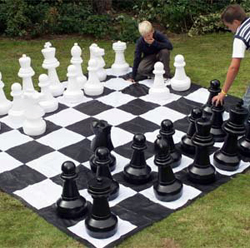 Giant Chess Set with Mat 